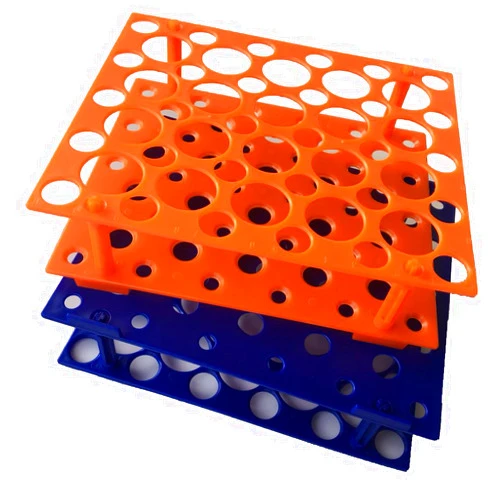 MUHWA 50 Well Orange ／Blue Centrifuge Tube Rack for 10ml/15ml/50ml(Two Packs) (Orange/Blue)