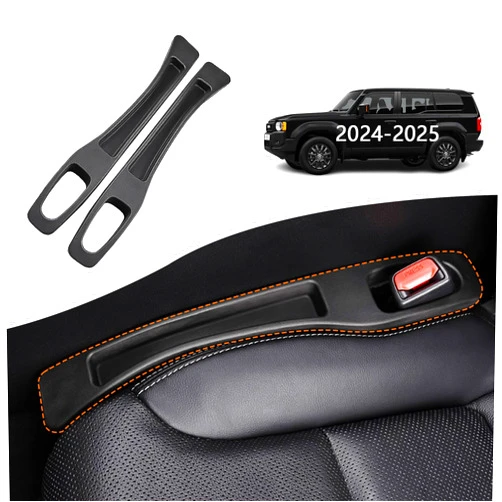 Nakonic 2 Pack Car Seat Gap Filler Organizer Compatible with Toyota Land Cruiser 2024 2025 Accessories,Car Gap Seat Filler Prevents Things Dropping,Seat Gap Filler with Phone Holder(Black)