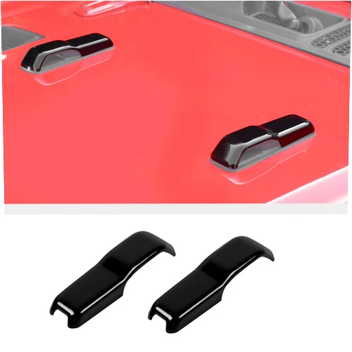 Voodonala Hood Hinge Cover Trim Exterior Accessories Decoration for 2018-2021 Jeep Wrangler JL JLU Sports Sahara Freedom Rubicon Unlimited Gladiator JT 2-Door & 4-Door 2PCS Black(Update)