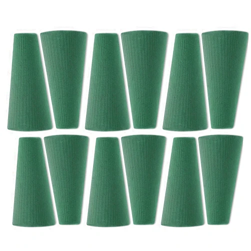 Shihanee 12 Pcs Floral Foam Tree Cones Dry Wet Floral Foam Blocks Green Foam for Flower Arrangements Cemetery Florist Plant Artificial Flower Holder Vase Wedding Birthday Garden Decorations, 4.72 x 2.8 Inches