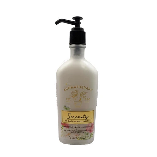 Bath & Body Works Aromatherapy Serenity - Marigold Rose Magnolia Essential Oils Body Lotion 6.5 Fluid Ounce