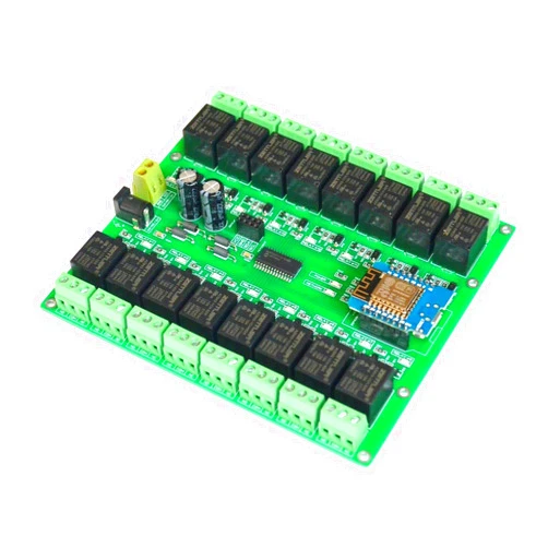 Krida WiFi 16 Channel Electromagnetic Relay ESP8266 Module Smart Home Controller Compatible with ESPHome Home Assistant