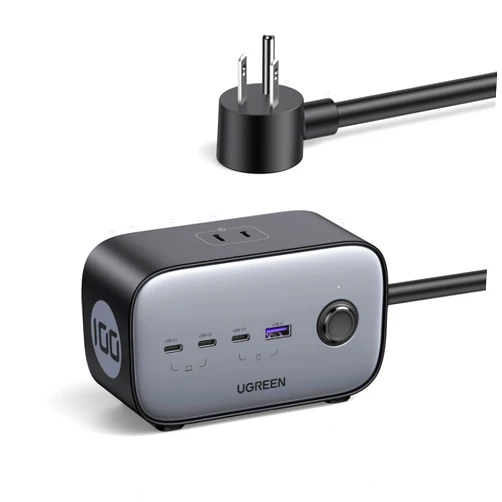 UGREEN 100W USB-C Charging Station with AC Outlet, Nexode 7-in-1 GaN Power Strip for Home and Office, with 3 AC, 3 USB C & 1 USB A, 6ft Extension Cord, for MacBook Pro/Air, iPad, iPhone 16, Galaxy S24