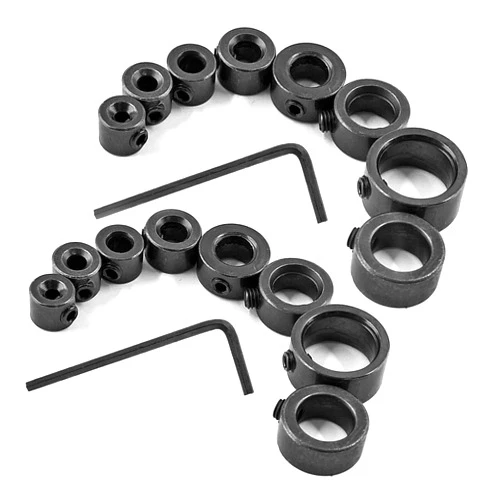 Bonsicoky 2 Sets Drill Stop Bit Collar Set Includes: 1/8