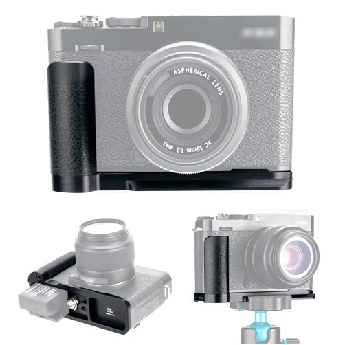 JJC Solid Metal Hand Grip Secure Quick Release Plate L Bracket Holder for Fuji Fujifilm X-E4 XE4 Replaces Fuji MHG-XE4 Handgrip