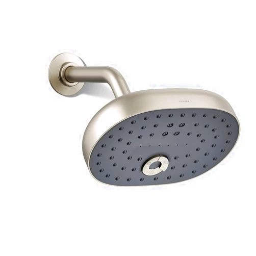 KOHLER 26290-BN Statement Three-Function SHOWERHEAD, Maximum Spray Performance with Mode Selector Buttons, Vibrant Brushed Nickel, 2.5 GPM