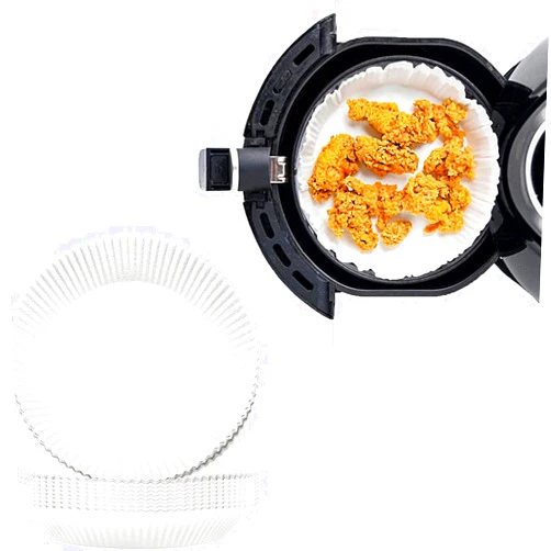 Danimou ZOLIMX Air Fryer Parchment Liner,200 PCS Non-stick Pan Oil Paper 6.3 Inch Round Baking White in White- 20pcs- 6.3in