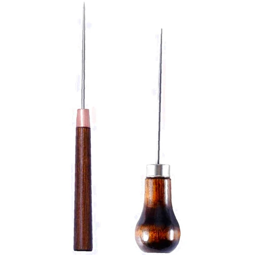 BWESOO 2Pcs Brown Scratch Awl Wooden Handle Pin Stamping Tool for Leather Craft Cloth Design Marking and Tracing Tools Sewing Tools, Sewing Notions and Supplies