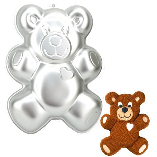 Pormasbenzer 12.8-INCH Bear Cake Pan Mould Aluminum 3D Animal DIY Cake Baking Pan for Birthday, Anniversary, Party, Christmas