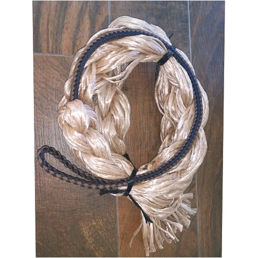 EPT Bull Ropes Adult Saddle Bronc Rein Extra Soft Black & Brown Cord on Tan Poly 6'