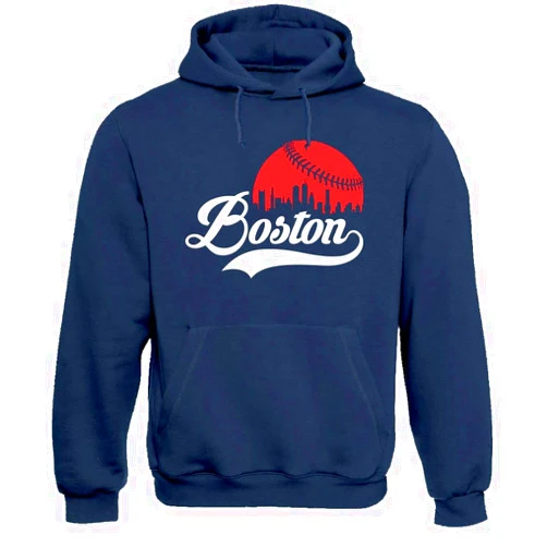 Xtreme Apparrel Cityscape Skyline Men's Hoodie Sweatshirt for Baseball Fans