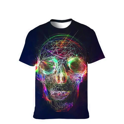 Augman Tshirtnager Gift-Cool Skull-Hip-Hop Style-Tshirt Retro T-Shirt Teeshirt-Adult for-Comic -Tees Rap Athletic