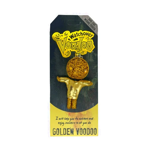 Watchover Voodoo 3-Inch Golden Voodoo Keychain - Handcrafted Gift to Bring Good Luck and Positivity Everywhere You Go