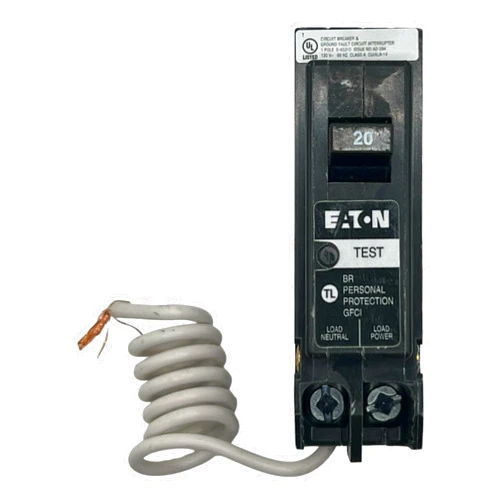EATON BRN120GF Br Gfci, 5ma, 1 Pole, 10kaic, 20a, Pigta
