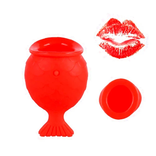 cdzhouji Lip Labler 1pc Silicone Lip Plumper Device Lip Plump Enhancement Sexy Lip Enhancer Quick Lip Plumper Treatment Bigger Mouth Lip Plumping Device Painless and Simple Beauty Tool, Red