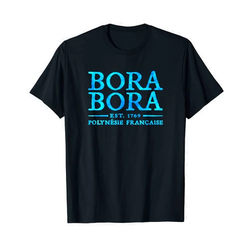 Bora Bora French Polynesia Beach Souvenirs Bora Bora French Polynesia Colorful Text Mens Souvenir T-Shirt