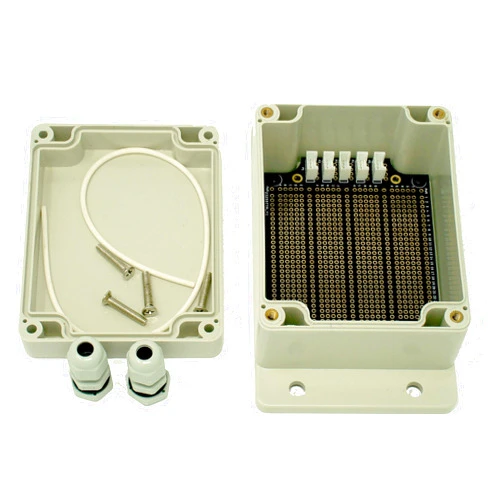 Hypertronix 115mm x 90mm x 55mm IP-65 Waterproof Enclosure with Prototyping Breadboard Kit