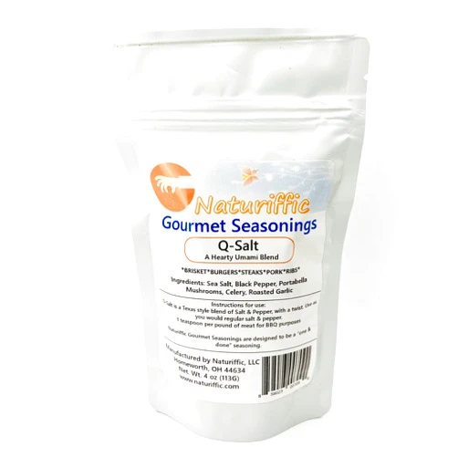 Naturiffic Q-Salt - keto friendly, Gluten Free, BBQ Seasoning, No Sugar, Low Carb - All natural, Award winning