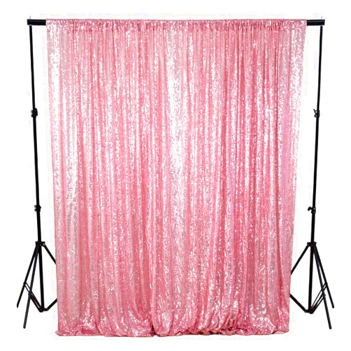 ShiDianYi 4FTX6FT-Fuchsia Pink-Sequin Photo Backdrop, Wedding Photo Booth,Photography Background (Fuchsia Pink)