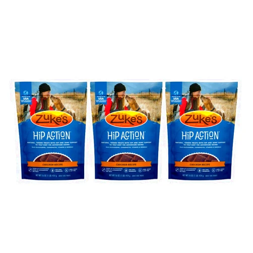 Zuke's Hip Action Natural Dog Treats, 1 lb, Pack of 3