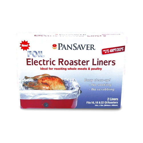 PanSaver Foil Electric Roaster Liners, 18-Pack (36 Liners)
