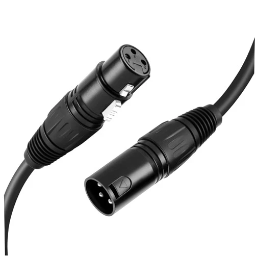 CableCreation Short XLR Cable 3FT, Male to Female Microphone Cable, Balanced 3 PIN Compatible With Shure SM Microphone, Behringer, Speaker Systems, Radio Station and More, Black