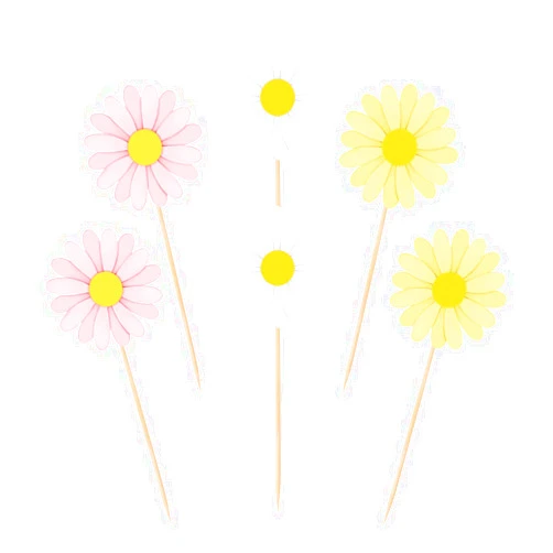 Hengmerry 36 Pcs Daisy Cupcake Toppers, Pink Flower Cake Topper, Daisy Cake Decorations Toothpicks Chrysanthemum Cupcake Toppers, Spring Daisy Flower Cake Picks for Birthday Wedding Supplies(Mixing colors)