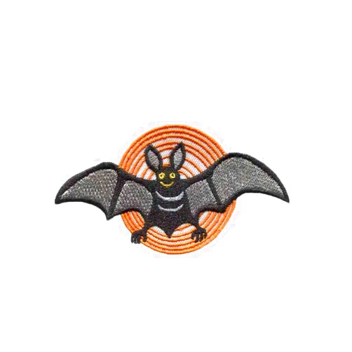 Ruoming 1 PCS Bat Patch Embroidered Applique Iron On Sew On Emblem（3.5x1.9 inch）