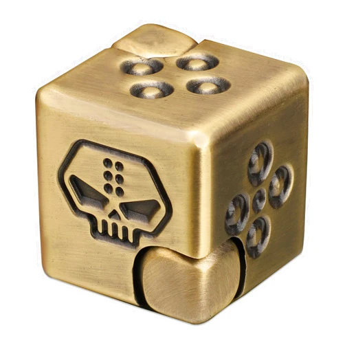Dilabnba Metal Infinity Cube Fidget Spinner for Kids Adults, 2-in-1 Magnet Dice Fidget Hand Toys Focus Finger Spinning Toy, Stress Relief Hand Spinner for Boys Men, Kinetic Desk Toy for Autism Anti Anxiety