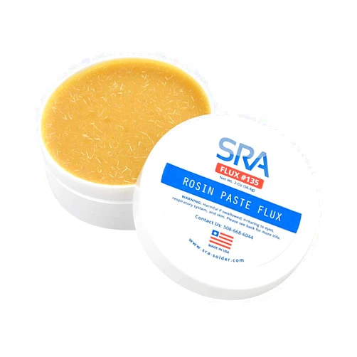 SRA Soldering Products SRA Solder 135 Rosin Paste Soldering Flux For Electronics, No Clean Flux Made for Lead and Lead-Free Solder Circuit Boards and Copper Electrical Wire - Safe Clean Residues with No Goopy Mess (2oz Jar)