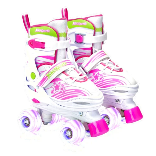 Xino Sports XinoSports Kids Adjustable Roller Skates for Girls & Boys with Light Up Wheels (Ages 5-20) – Roller Skates with Illuminating Wheels…