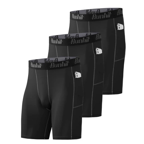 Runhit Compression Shorts Men Underwear Spandex Running Shorts Workout Athletic
