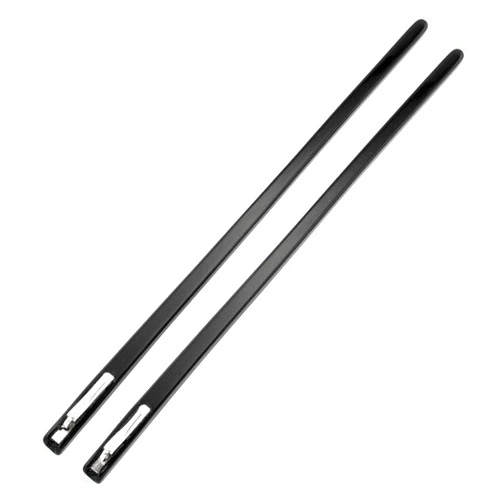 HALLMERS 2pcs Pair 14.5cm x 5.6mm Medium Black Acetate Glasses Temple Arms Replacement Part - 1.2mm Spring Hinge - Eyeglass Frame Reading Specs Framesless Spectacles End Hook Arm Rims Ear Tip