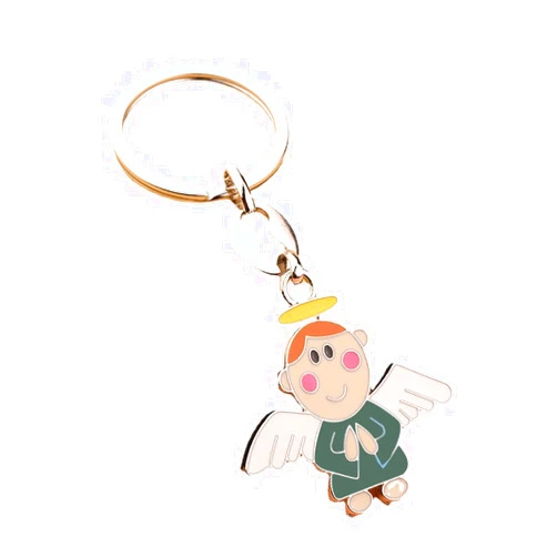 Ralondbey Cartoon Enamel With Wing Keychain Charm Hanging Pendant Accessory For Women Handbag Bag Backpack Key Decor Gift