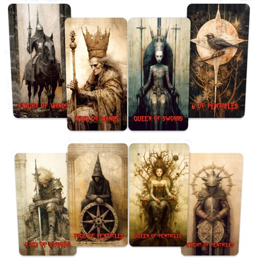 CRAFTERIAN Horror Tarot Cards, 78 Cards Deck with Foil Edges, Original for Beginners and Experts with Guide Book, Fortune Telling Game, Divination Tools for All Skill Levels.