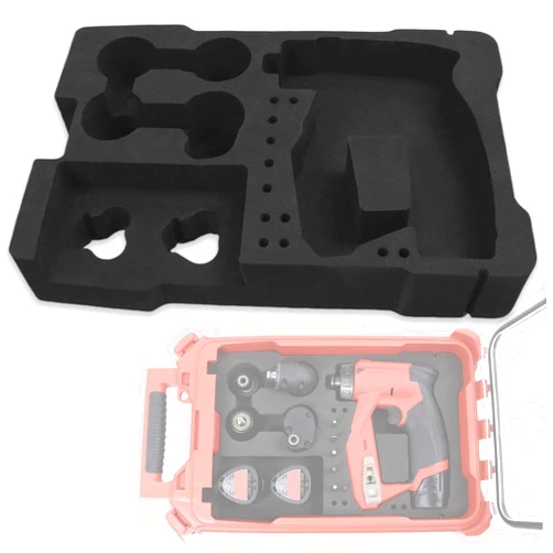 Terixe EVA Liner Compatible with Milwaukee 48-22-8435 Packout Tool Box - Precision-Cut Foam Insert Organizer Fit for 2505-22 M12 Fuel Installation Drill/Driver Kit & Accessories (Black)