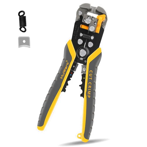 MulWark 3 in 1 Automatic Self Adjusting Wire Stripper/Cutter/Crimper, 8 Inch Multi Pliers For Electrical Wire Stripping, Cable Cutting, Crimping Tool from 8 AWG to 30 AWG (8 AWG to 30 AWG)