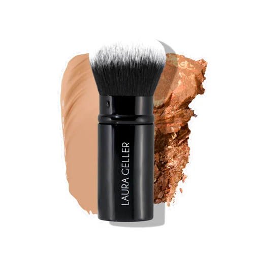 LAURA GELLER NEW YORK Retractable Airbrush Kabuki Brush for All Face Makeup & Foundation for Liquid, Cream and Powder Face Makeup With Aluminum Handle