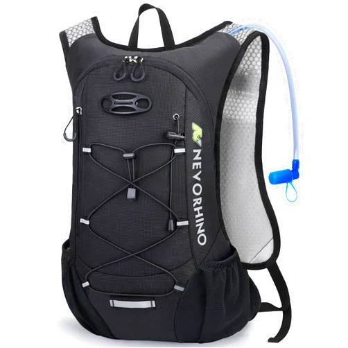 N NEVO RHINO Lightweight Hydration Backpack, Running Backpack with 2L Water Bladder, Hydro Water Daypack for Cycling Hiking Rave for Men Women
