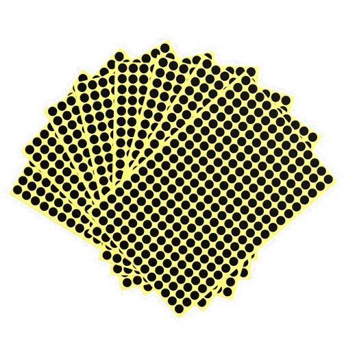 MECCANIXITY Color Sticker Round Label 8mm for Office Marker Black Pack of 5200