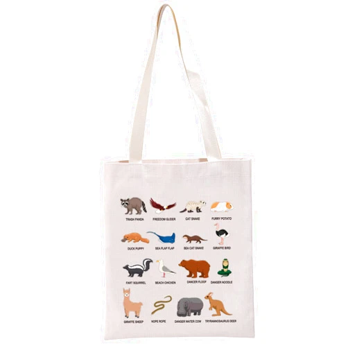 G2TUP Zoology Lover Gift Animals Of The World Tote Bag Zoo Keeper Zookeeper Handbag Animal Lover Gift