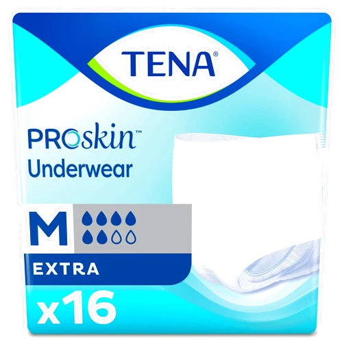 TENA ProSkin Extra Breathable Underwear, Incontinence, Disposable, Moderate Absorbency, Medium, 16 Count