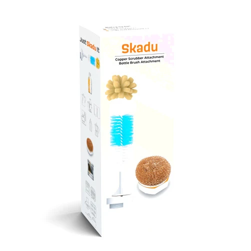 Skadu Scrubber Bottle Brush,Cordless Power Spinning Scrub Brush, Handheld Scrubber Cleaner Brush,Kitchen Brush, Bottle Brush (25cm) | Copper Scrubber