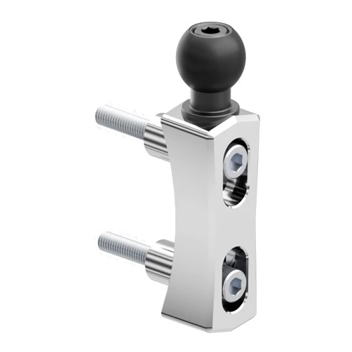 Tackform Chrome Motorcycle Perch / Brake / Clutch Reservoir Device Mount | Billet Aluminum | Hardware Included | 20mm Ball | Compatible with Harley-Davidson, Gold Wing, Honda, More | Various Models