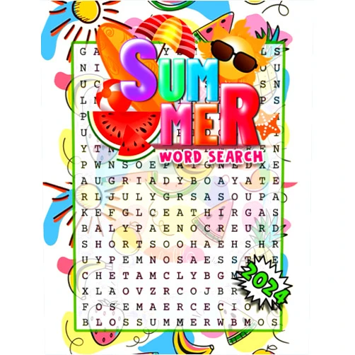 ABIDO YASMINE 2024 Summer Word Search Large Print: 1200+ Relaxing Words, Summer Seasonal Themed Word Find Puzzle Book For Seniors & Teens, Word Searches With Solutions to Enjoy with Family and Friends.