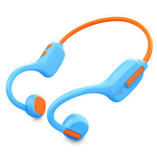 I love e iFecco IFECCO Wireless Kids Open Ear Headphones - Kids Bluetooth 5.3 Conduction Headphones with Mic,Ultra-Light,IPX5 Waterproof and Safer for Children Headphones,Perfect for School Travel Gifts (Blue)