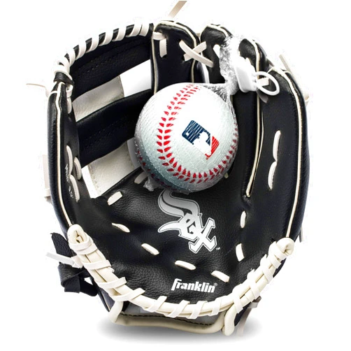 Franklin Sports MLB Youth Teeball Glove and Ball Set - Kids Baseball and Teeball Glove and Ball - Perfect First Kids Glove - 9.5