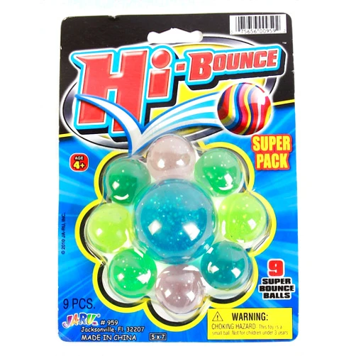 JA-RU Hi-Bounce Assorted Super Ball Pack