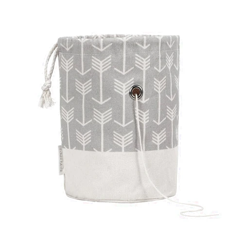 TOGETRUE Yarn Bag, Small Knitting Crochet Bag, Portable Yarn Storage Bags Organizer for Crocheting Project,Store Skein Ball, Short Knitting Needle (Grey)