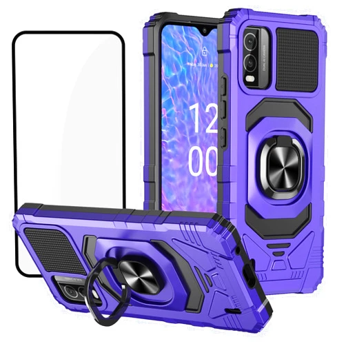 Ailiber for Nokia C210 Case with Stand, Nokia C210 Phone Case with Screen Protector, for Magnetic Car Mount, Military Grade, Heavy Duty, Shockproof Rugged Protective Cover for Nokia C210 6.56